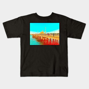 Colorful Bridge with blue sky and perspective Kids T-Shirt